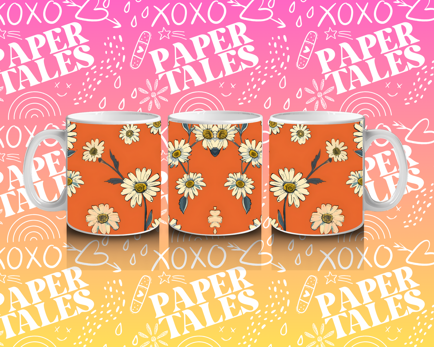 Orange flower pattern