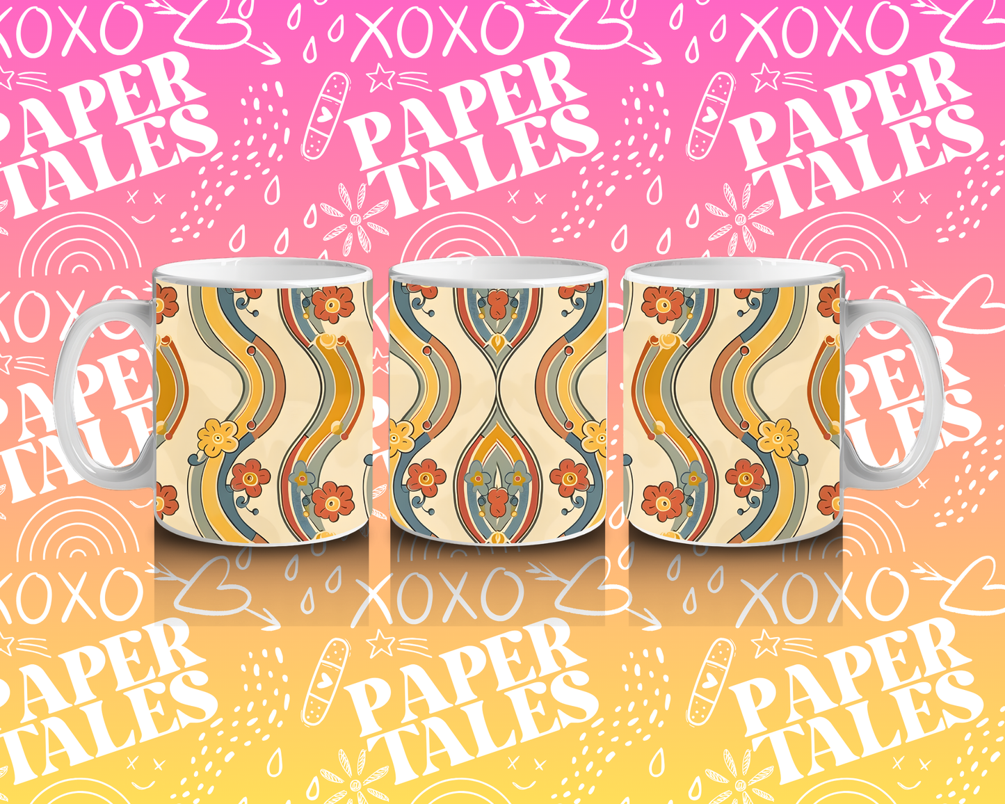 Retro flower pattern