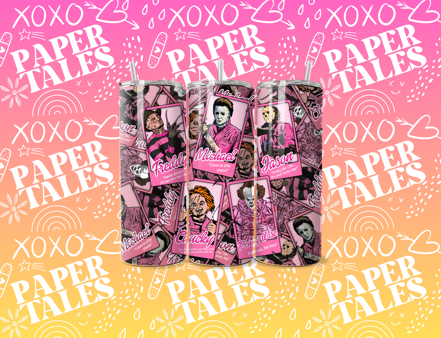Horror characters pink tarot