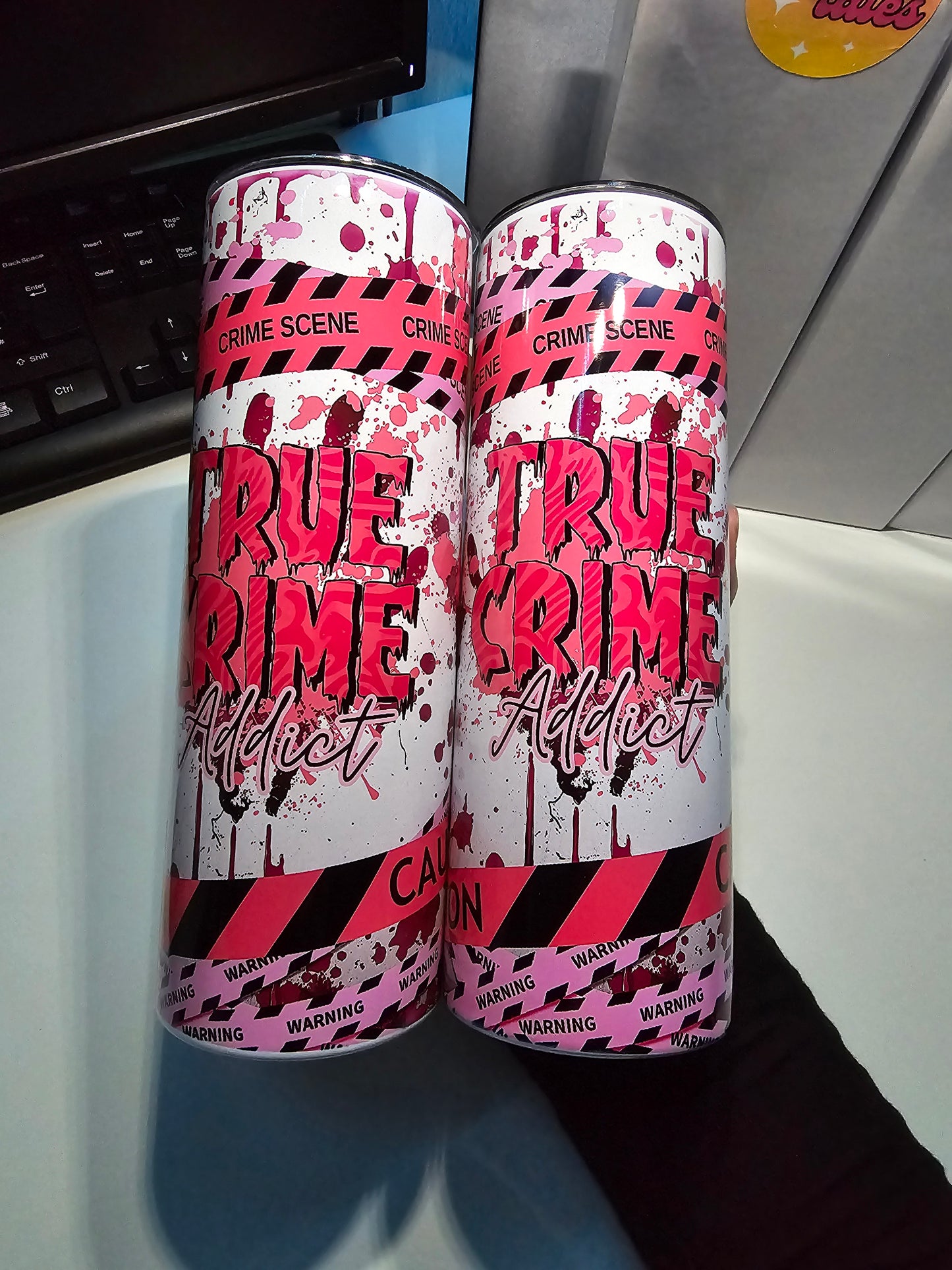 Pink crime tape
