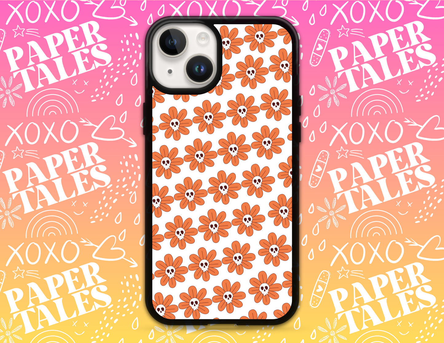Orange skull flower