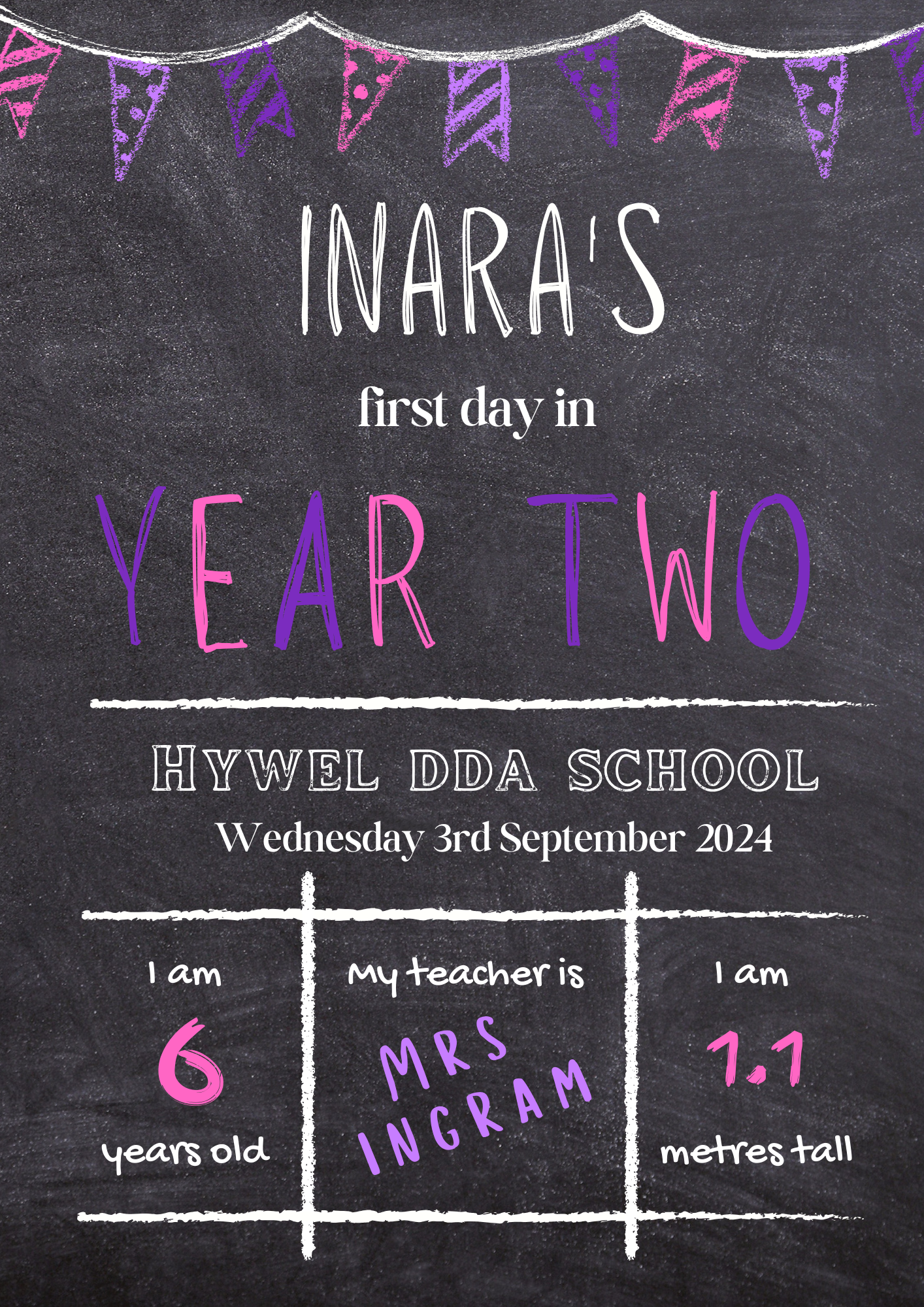 Back to school A4 print