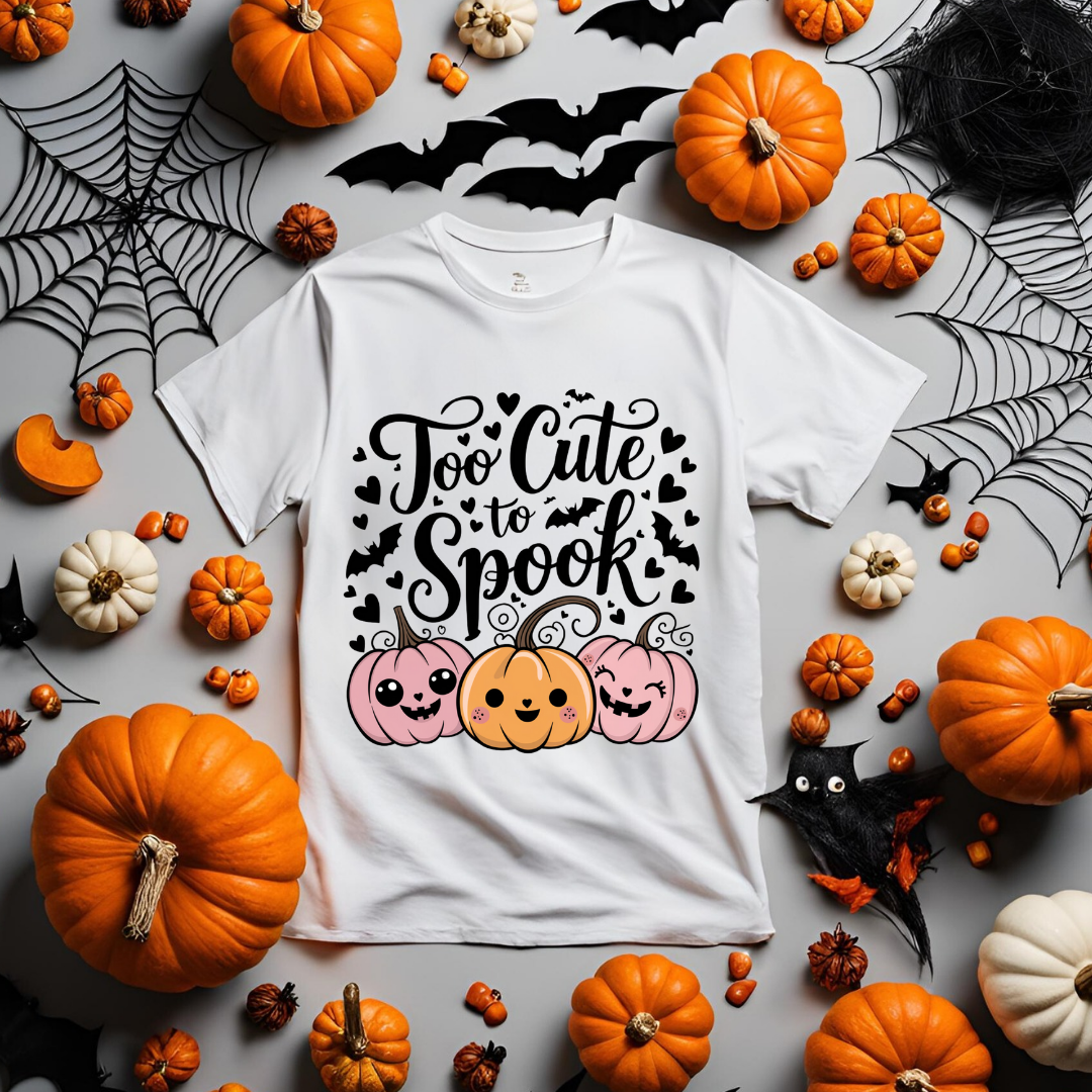 Too cute to spook (adult t-shirt)