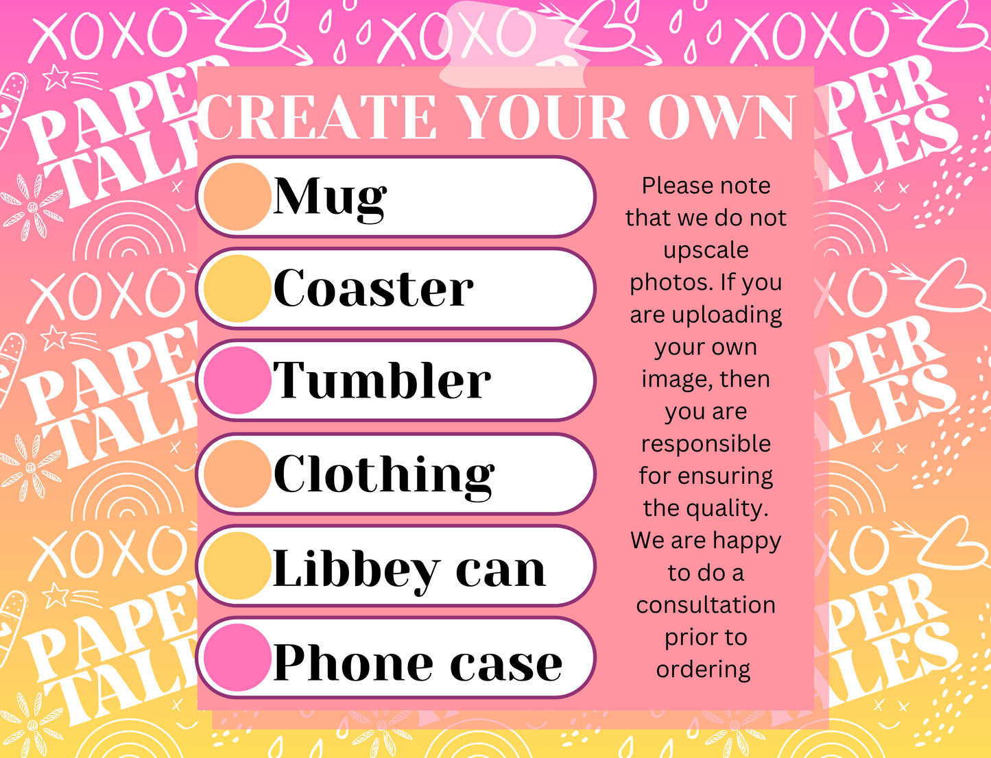 CREATE YOUR OWN - LIBBEYCAN.