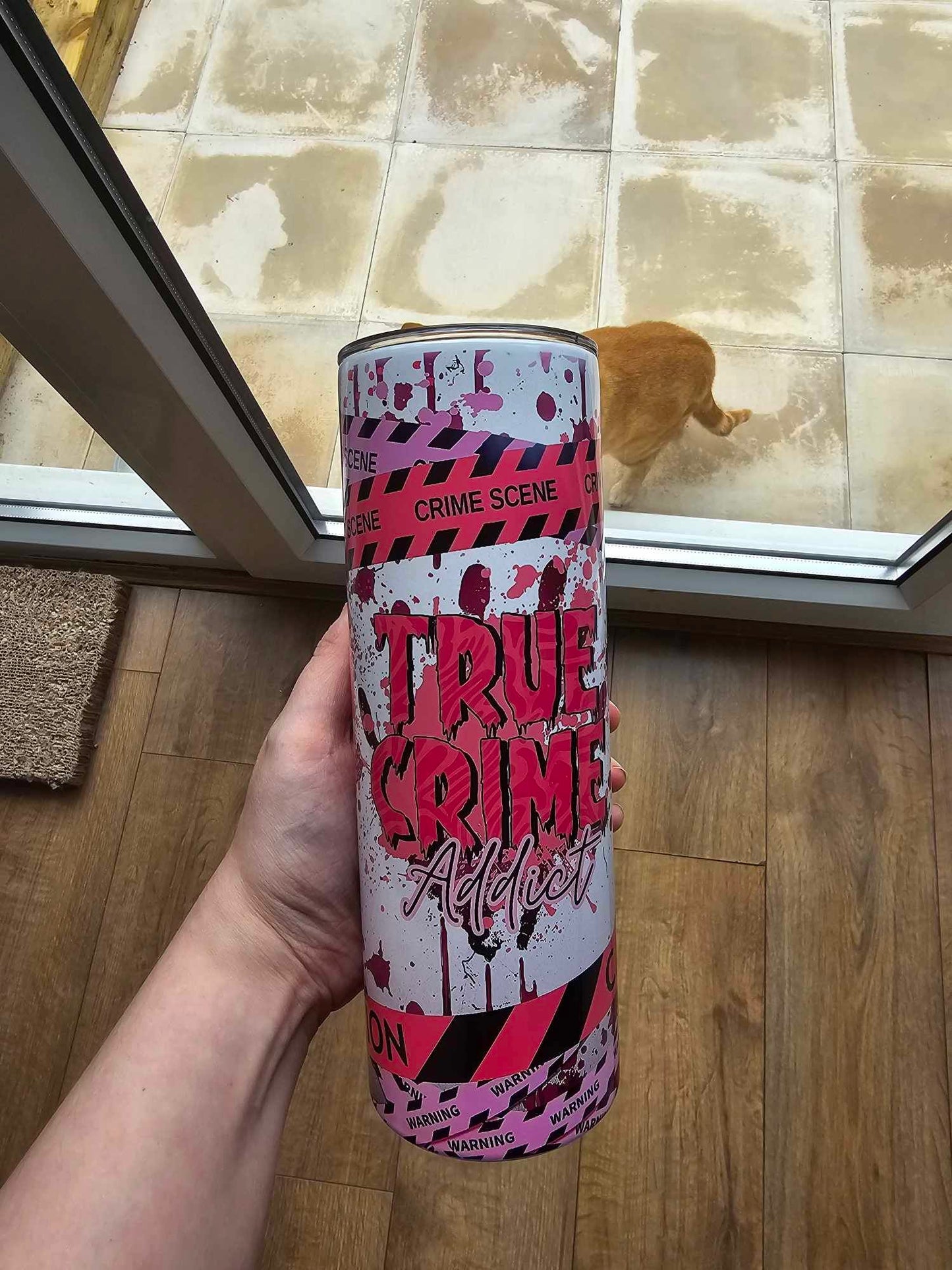 Pink crime tape