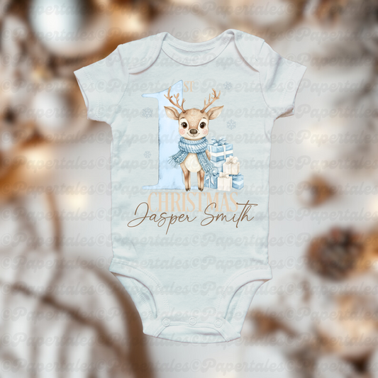 First Christmas - Blue Reindeer