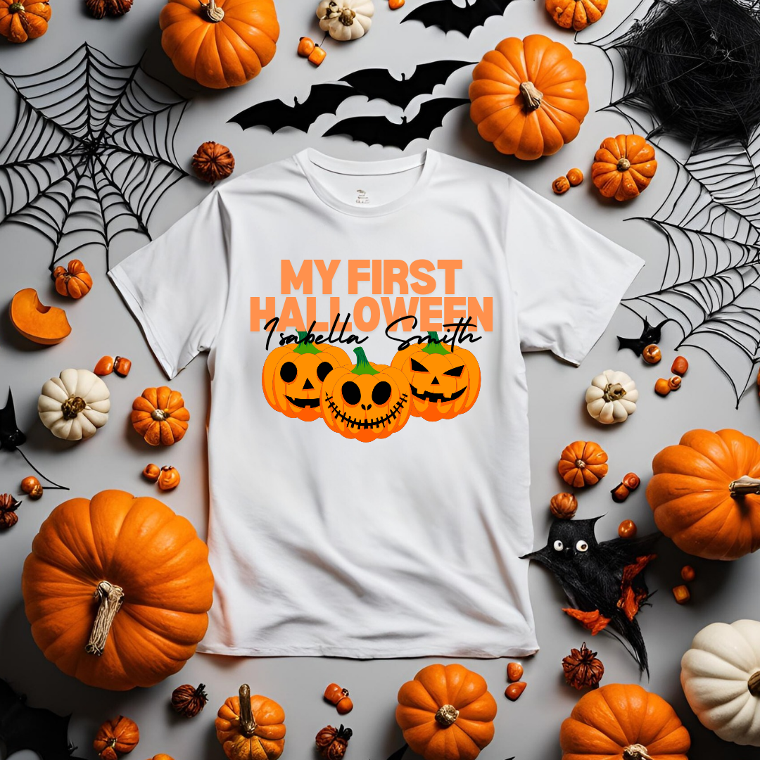 My first Halloween pumpkins (child t-shirt)